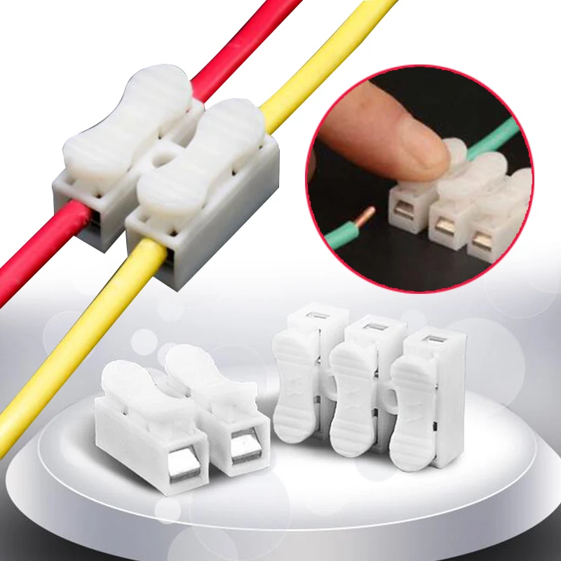 30PCS x 2P Spring Connector wire Lamp Quick Spring Clamp Weding Cable Wire Connector Terminal