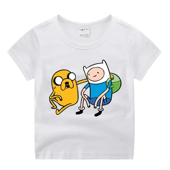 

Baby Boy Clothes Movie Adventure Time Finn and Jake Funny Cartoon Print T-shirt Kids Summer O-Neck Tops Boys & Girls Tshirt