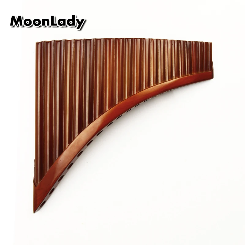 22 Pipes Pan Flute G Key Chinese Musical Instruments Brown Traditional