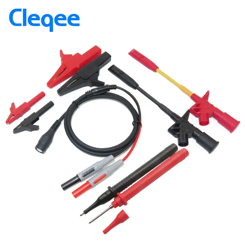 Cleqee P1800C 9-in-1 BNC Electronic Specialties Test Lead Automotive Test Probe Kit Multimeter probe leads kit Piercing Test Hoo цена Cleqee P1800C 9-in-1 BNC Electronic Specialties Test Lead Automotive Test Probe Kit Multimeter probe leads kit Piercing Test Hoo цены онлайн