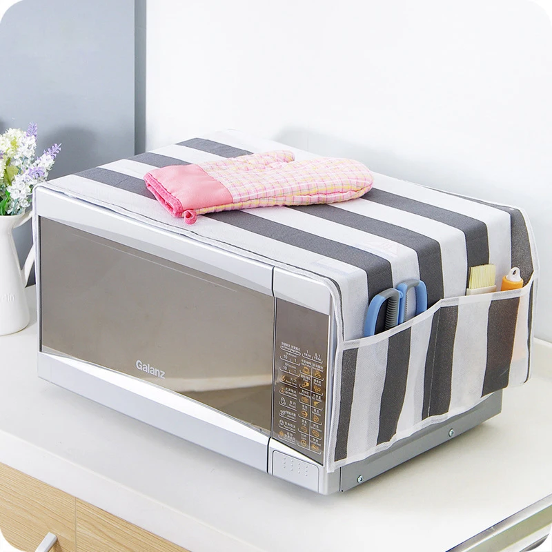 

European Dual-purpose Microwave Oven Dust Proof Cover Muti-Function Storage Bag Fridge Cover Organizer Home Kitchen Accessories