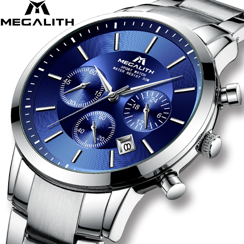 Buy MEGALITH Sport Chronograph Watches Men Fashion