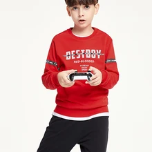 Balabala/комплект детской одежды для мальчиков, осень г., новые детские костюмы детская одежда модные толстовки с принтом+ штаны