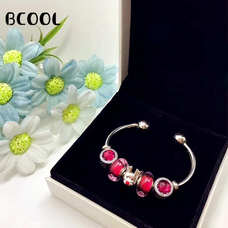 

BCOOL DIY Jewelry Female Charm Fashion Silver 925 original bracelet, boutique crystal jewelry bracelet Jewelry Gift free package