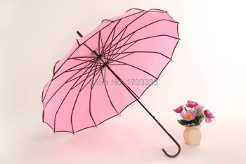 

2016 New TOP Quality Straight Solid Fashion Sunny And Rainy Pagoda Umbrella DHL Fedex Free Shipping
