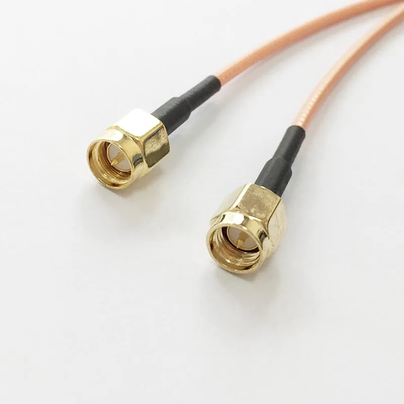 5pcs SMA female nut to 2X SMA male Y type Splitter Combiner Pigtail Cable RG316 15CM 6