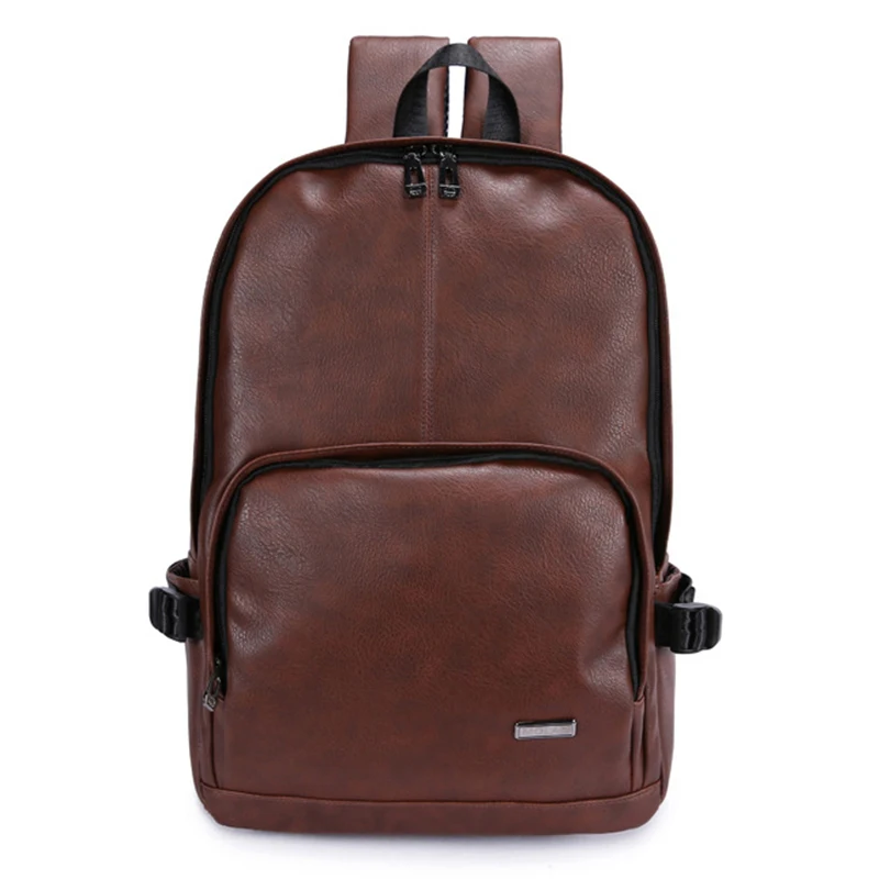 New Designer Brand Pu Motorcycle Vintage Leather Backpack School Bags