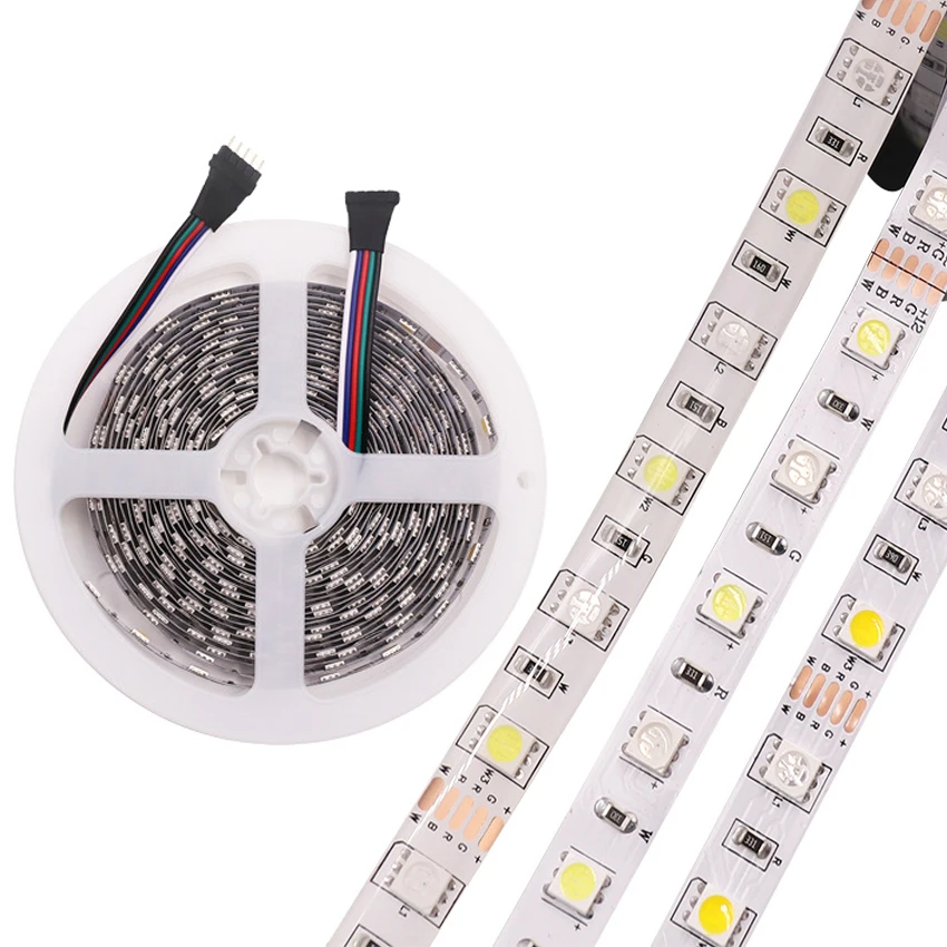 

12 v LED Strip Light 5M Waterproof 12V 5050 RGB RGBW RGBWW Pink Ice Blue Red Green Diode Tape LED Lamp Home Holiday Decoration