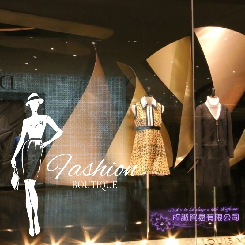 Магазин одежды Наклейка сексуальная леди девушки наклейка на стекло стену 58 см высокий магазин одежды наклейка гардероб декор витрины