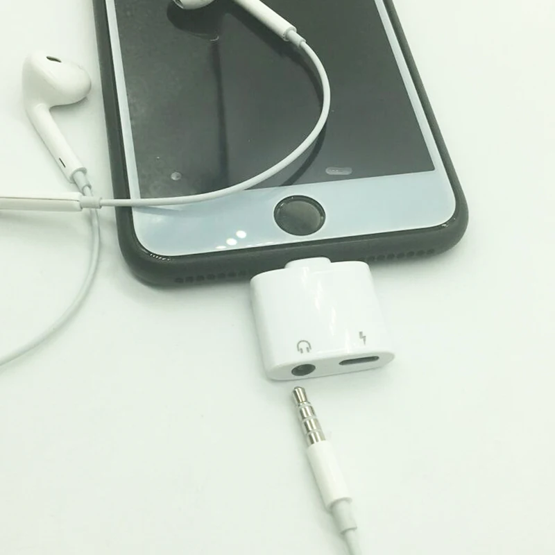 3.5MM AUX Audio Charge Adapter for iPhone 7 8 Plus X XR XS MAX 3.5mm Earphone Headphone Adapter Newest Audio Conventer