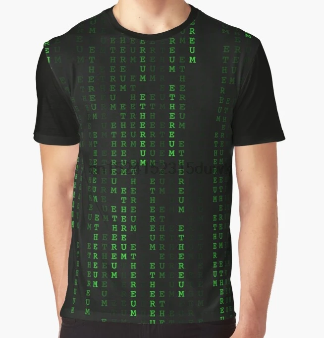 

All Over Print T-Shirt Men Funy tshirt Ethereum Cryptocurrency Matrix Drucken Short Sleeve O-Neck Graphic Tops Tee women t shirt