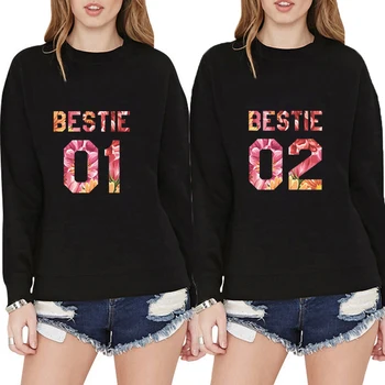 

Bestie 01 02 Hoodies BFF Sister Gift Women Fashion Hoodie Best Friend Hoodies Bestie High quality Harajuku Streetwear Pullover