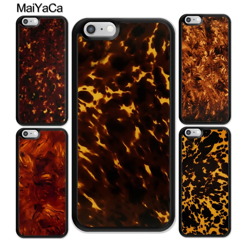 

MaiYaCa polished tortoise shell Marble Pattern Soft Rubber Case Cover For iPhone 7 8 6S Plus X XS MAX XR 5S SE Mobile phone bag