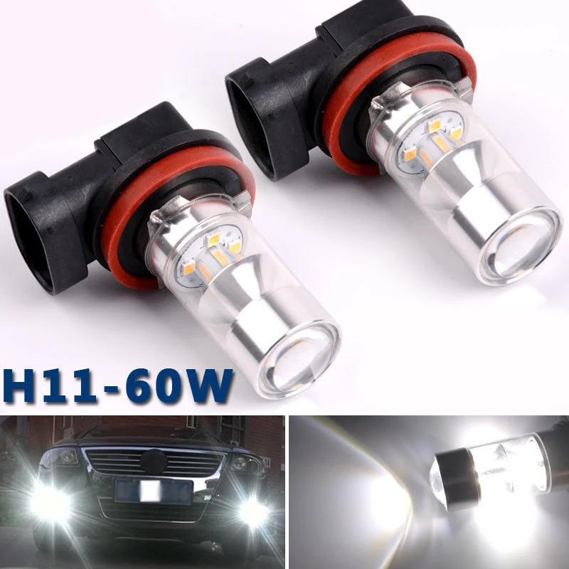 

Fog/Driving Lights 6000K -6500K 60W 2323 Chip H11 H8 600LM White Light bulbs