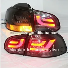 Для VW Golf 6 светодиодный задний фонарь Дым и хромированный корпус V6 SN Стиль