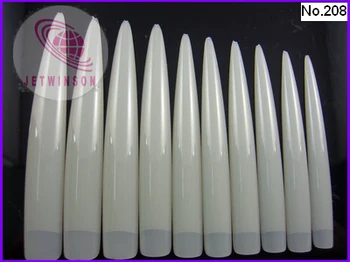 

10 PCS/ LOT SUPER LONG False Half Cover Nature Natural Color Nail Art Tips Acrylic Tips 7cm-9.3cm