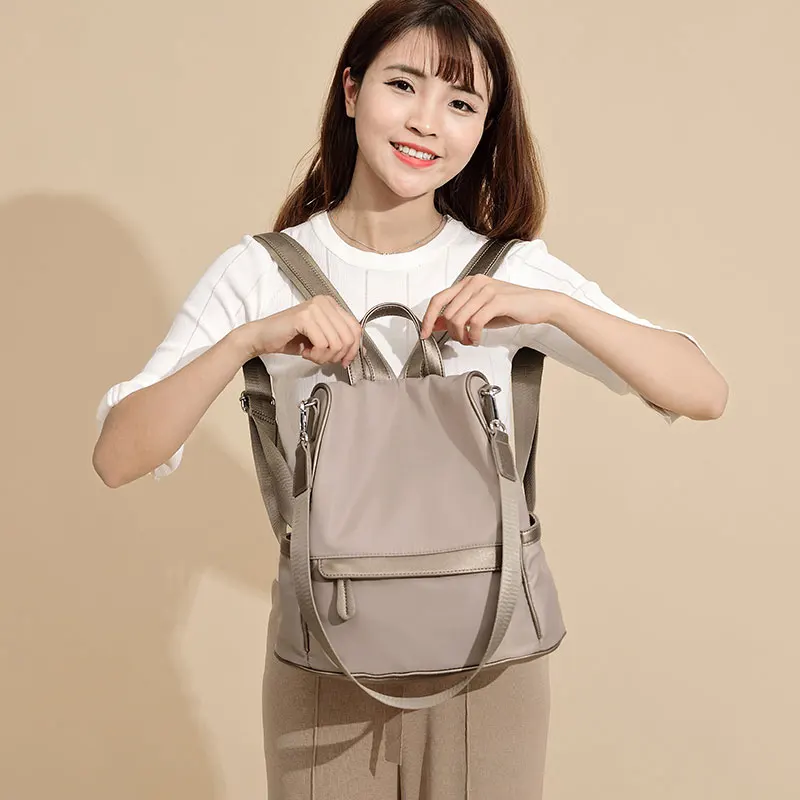 

CHALLEN female shoulder bag 2018 new Korean version of the wild large capacity Oxford cloth backpack leisure travel bag