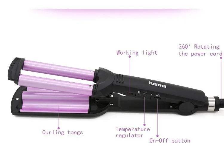 Волосы Kemei Стиль r для завивки волос Профессиональный автоматический выпрямитель для волос ролики с мягким задником Инструменты для укладки волос, объем Стиль KM