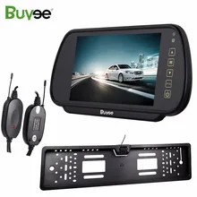Buyee 7 inch Auto TFT LCD Color Rearview Mirror Monitor with Wireless Car Rear View Reverse Parking Camera EU number plate frame цена Buyee 7 inch Auto TFT LCD Color Rearview Mirror Monitor with Wireless Car Rear View Reverse Parking Camera EU number plate frame цены онлайн