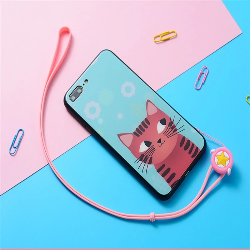 TANZ милый мультфильм мягкий силиконовый наручный ремень цепочка для мобильного