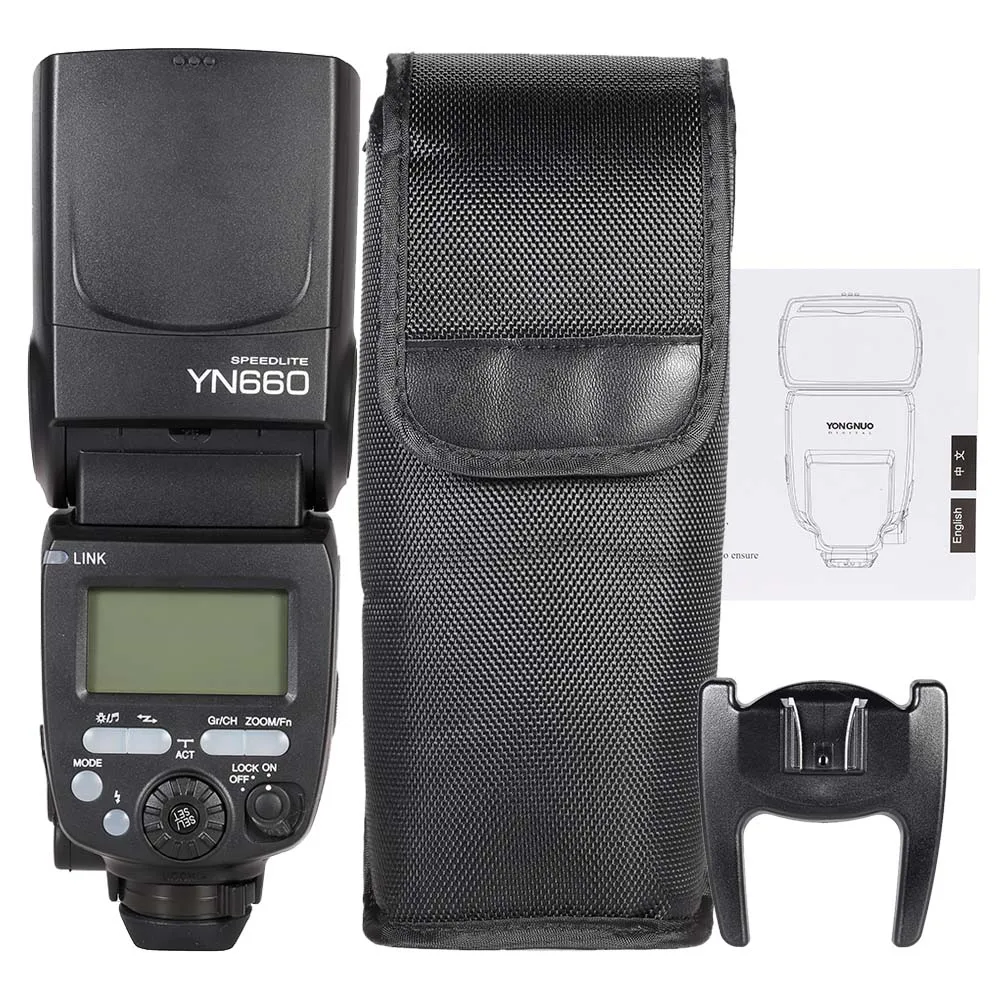 YONGNUO YN660 Беспроводная вспышка Speedlite GN66 2,4G Беспроводная радио Master Slave для Canon Nikon Pentax Olympus d3400 1100d 1300d