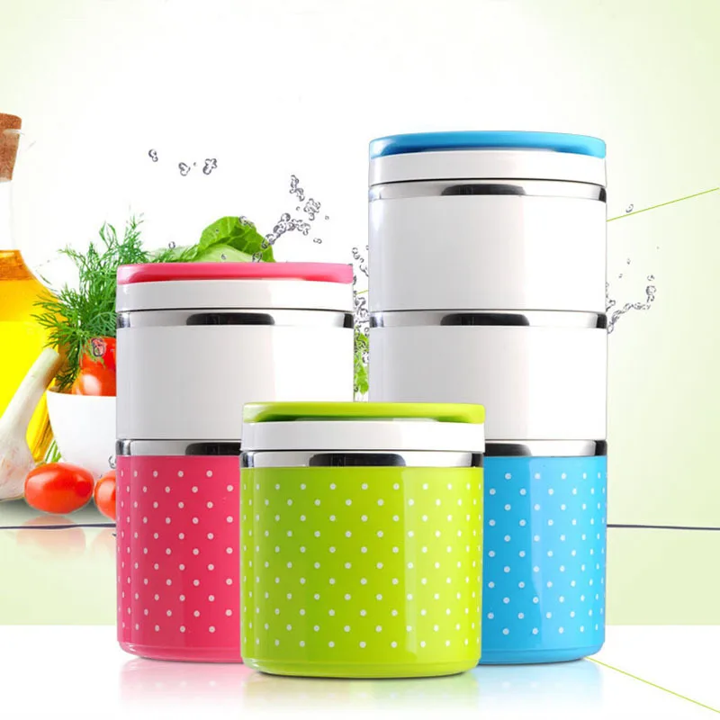 

ONEUP Cute Thermal Lunch Box For Kids Stainless Steel Bento Box Cartoon Leakproof Food Storage Container Students Women Gift