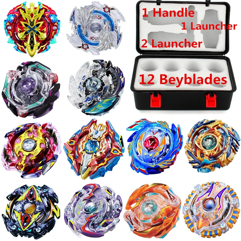 

12pcs Beyblade+3pcs Launcher+1pc Handle Metal Funsion 4D B48 B66 B41 B59 B71 B73 B74 B75 B79 B85 B86 B92 Spinning Top Set