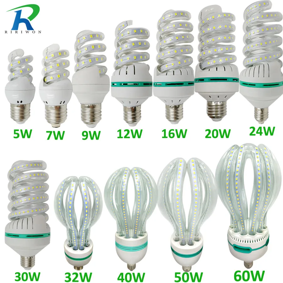 

RiRi won LED Bulbs SMD E27 light Lamp 220V Smart IC Real Power Brightness Lampada LED Bombilla for home decoration LED Bulb