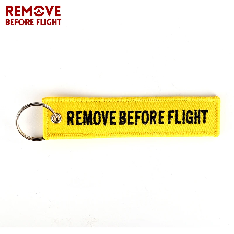 Remove Before Flight Key Chain FOLLOW ME OEM Keychain Jewelry Embroidery Safety Tag Aviation Gifts llavero Fashion Sleutelhanger 3