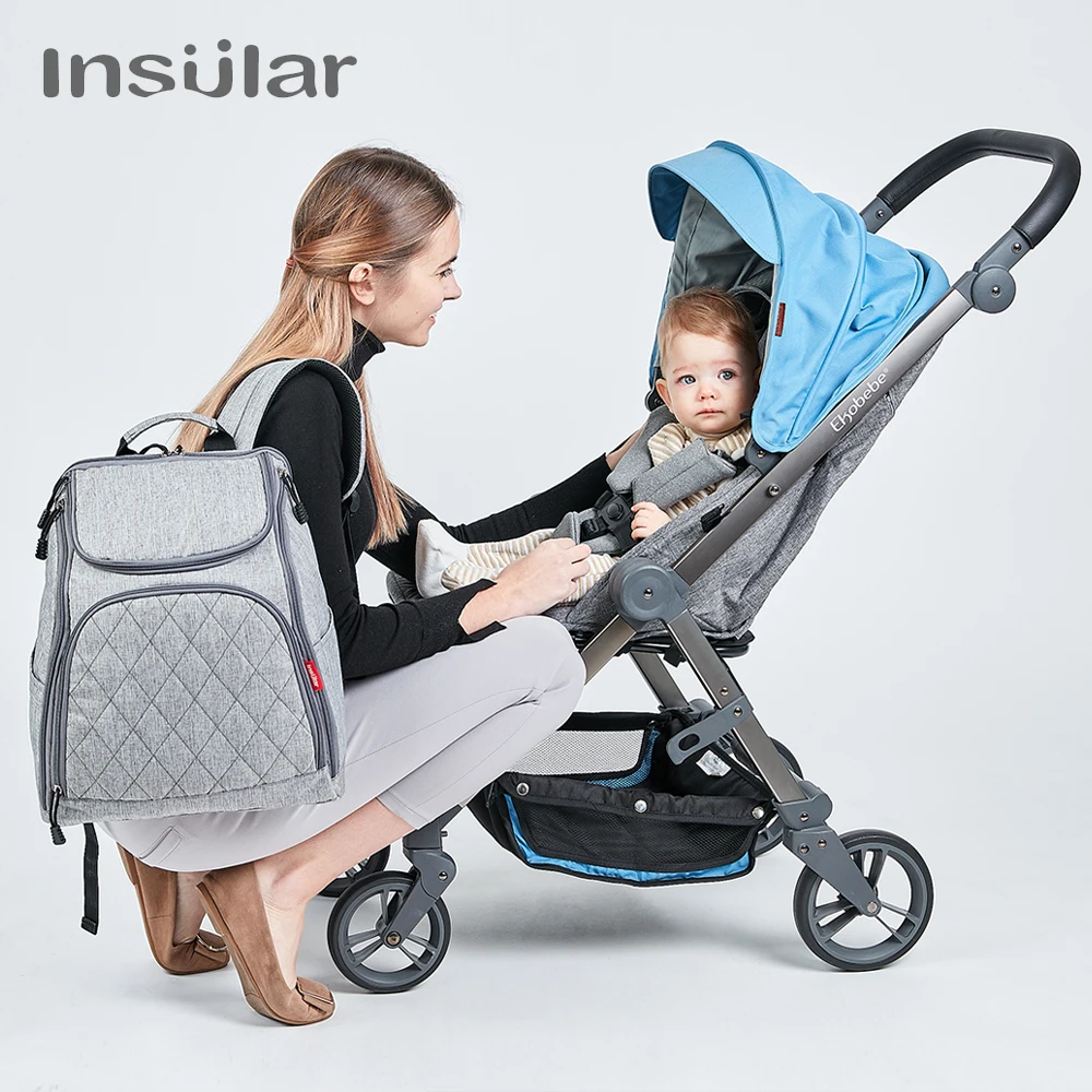 Insular, брендовые Детские сумки для пеленания, большая емкость, для мам, рюкзак для подгузников, детская коляска, сумка, портативный рюкзак для мам
