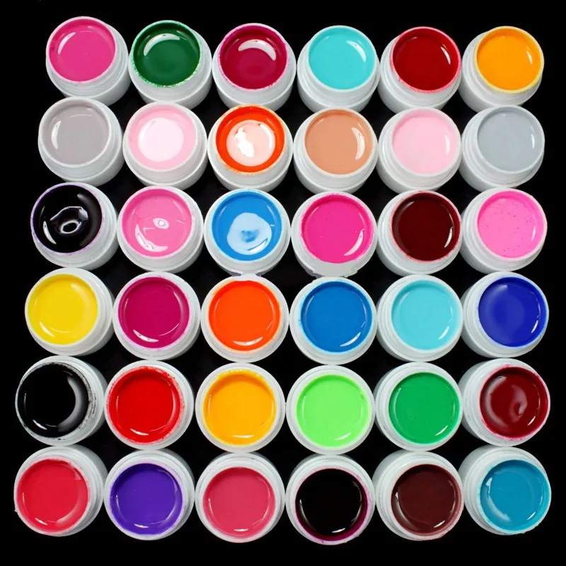 36-Pots-Set-Pure-Color-Decor-UV-Gel-Color-For-Nail-Art-Tips-Extension-Nail-Gel