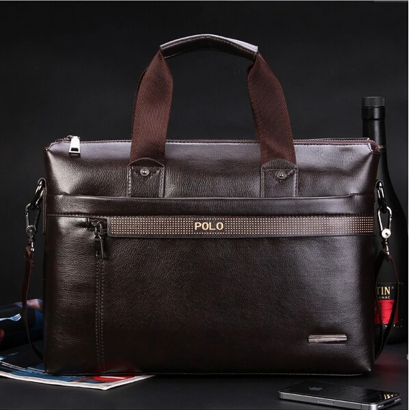 New Fashion Men s Briefcase PU Leather Business Shoulder Bags Quality Stylish Brand Handbags Brand Tote