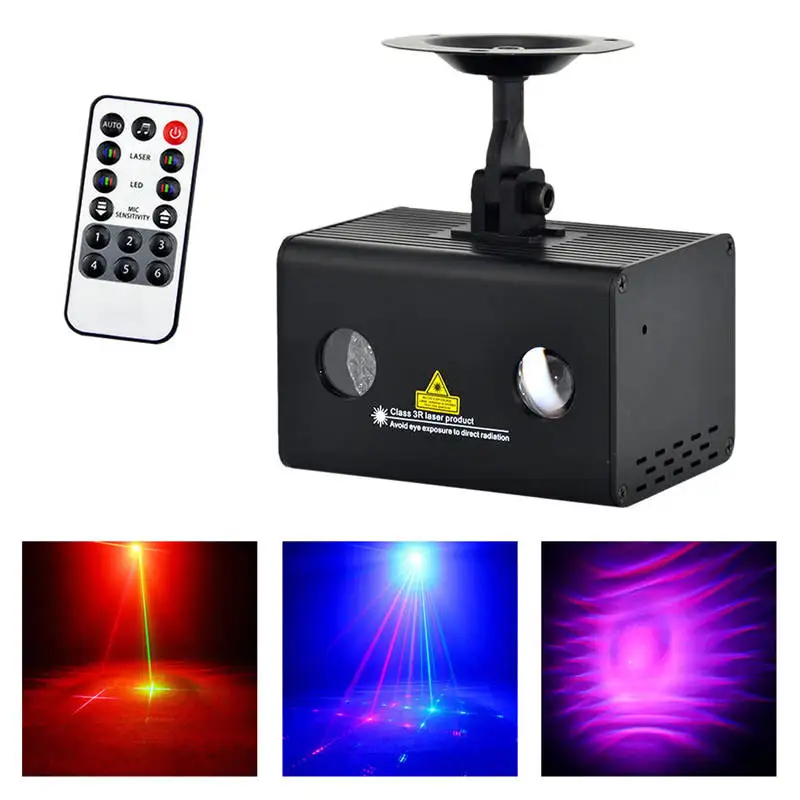

IR Remote 8 Patterns RG Laser Lighting Xmas Water Galaxy RGB LED Stage Light Projector Mix Aurora Effect Party DJ Home LL-08RG