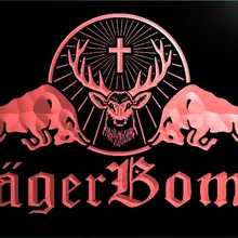 LE233 Jagermeister Jager Bomb Bull светодиодный неоновый знак вина