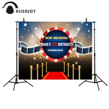 

Allenjoy photography background Red carpet film spotlight birthday customized background photo studio camera fotografica