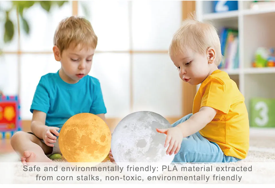 Rechargeable 3 Color 3D Moon Lamp – zenlightingstore