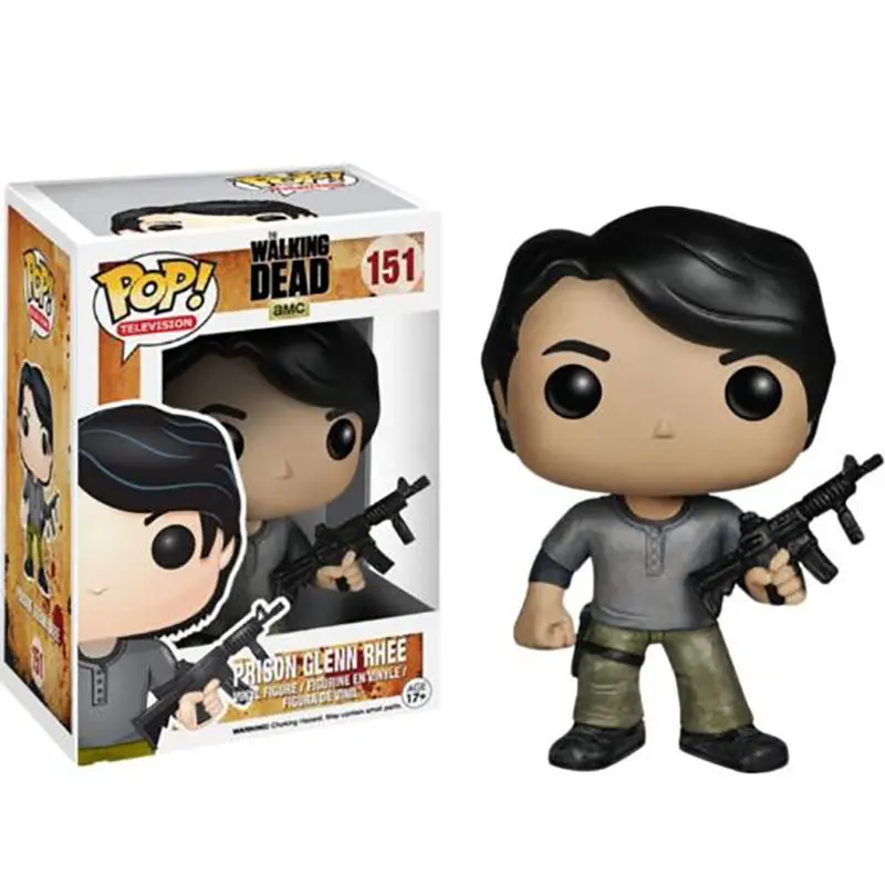 

FUNKO POP Official The Walking Dead Prison Glenn Rhee Vinyl Action Figures Collection Model Toys for Children Birthday Kids Gift
