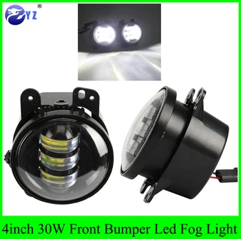 

1Set 4" 4inch Round LED Fog Light for 07~15 Wrangler JK High Power 30W LED Fog Lamp DRL Headlamp for Chrysler for Dodge
