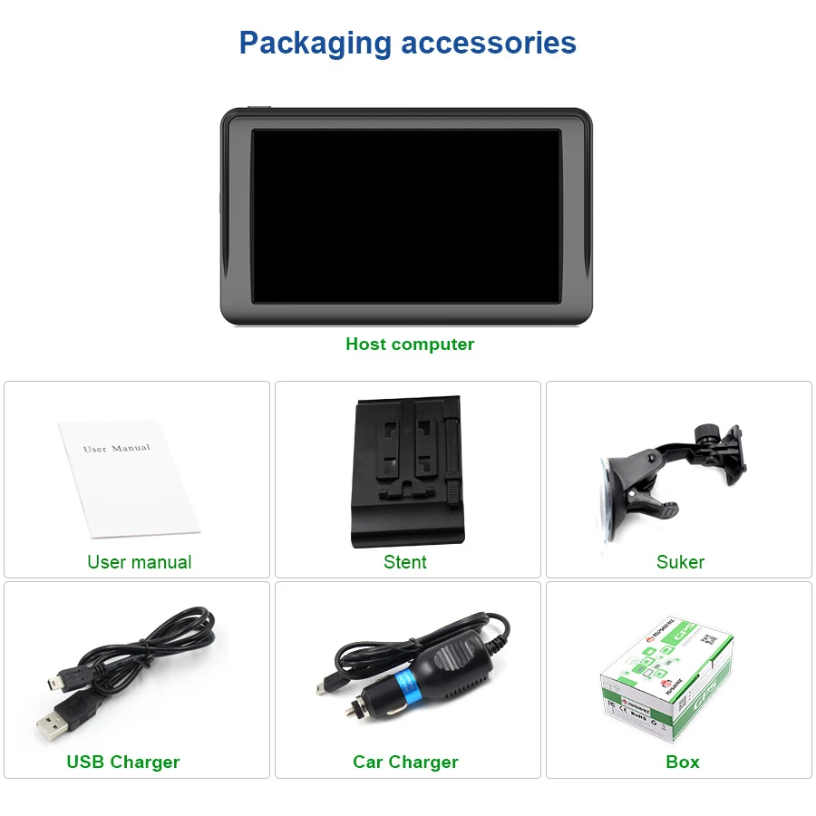 GPS навигатор TOPSOURCE на Android 512/16 ГБ 1024*600 Wi Fi|gps navigation wifi|gps maptruck gps |