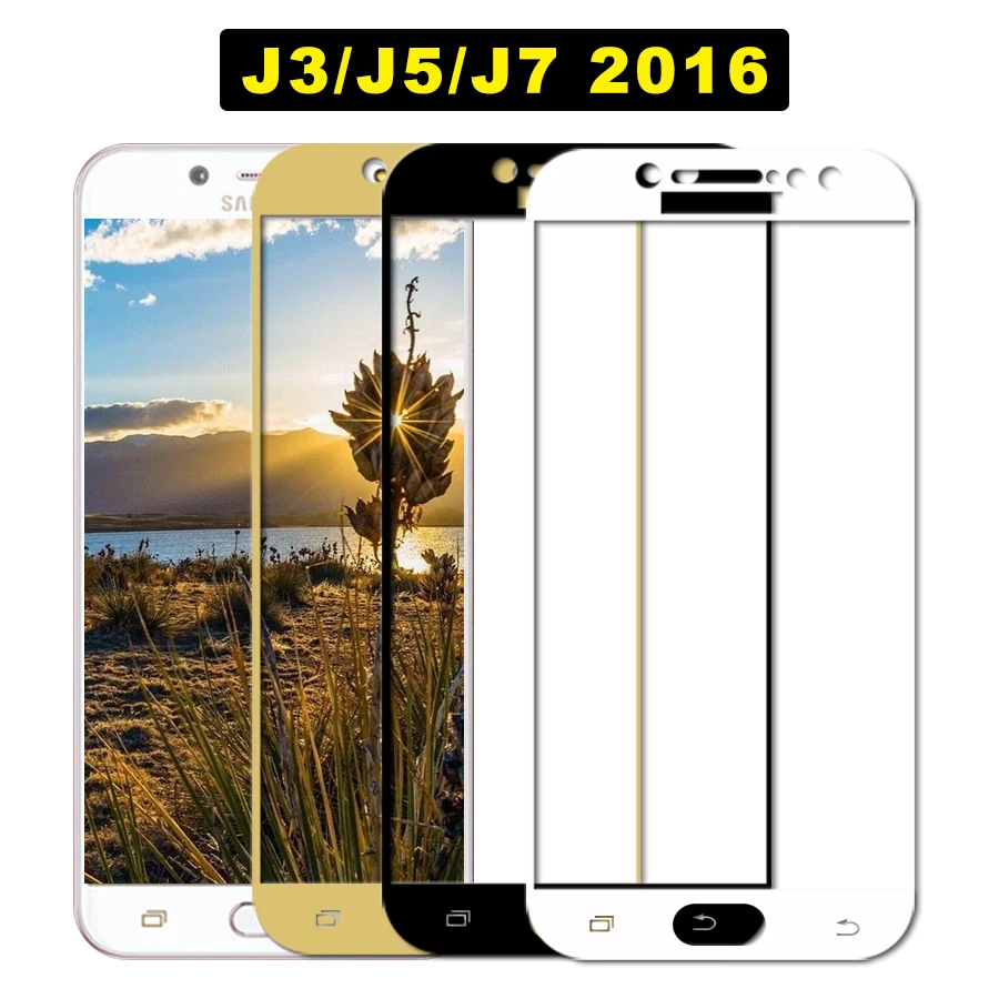 

Protective Glass For Samsung J3 2016 Glass Tempered Screen Protector Galaxy J7 J5 2016 J510 9H Full Cover Protection Film Glas