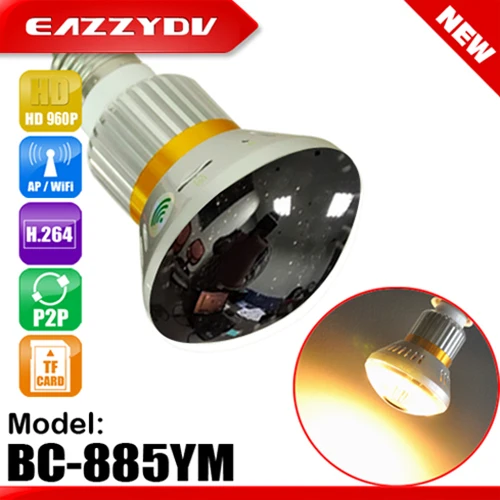 imágenes para 885YM HD 960 P P2P Espejo Led WiFi Bombilla/AP IP Cámara de Red 5 w Luz Cálida Soporte Dection movimiento de La Visión Nocturna 2017 de la Nueva Llegada imágenes para 885YM HD 960 P P2P Espejo Led WiFi Bombilla/AP IP Cámara de Red 5 w Luz Cálida Soporte Dection movimiento de La Visión Nocturna 2017 de la Nueva Llegada