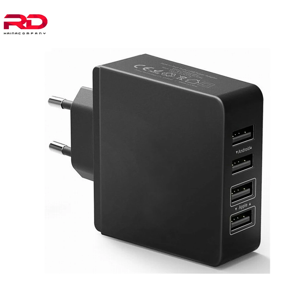 

4 Port USB Mobile phone Charger 7.2A Multi-port smart travel charging EU US adapter for xiaomi for iphone 8 8x