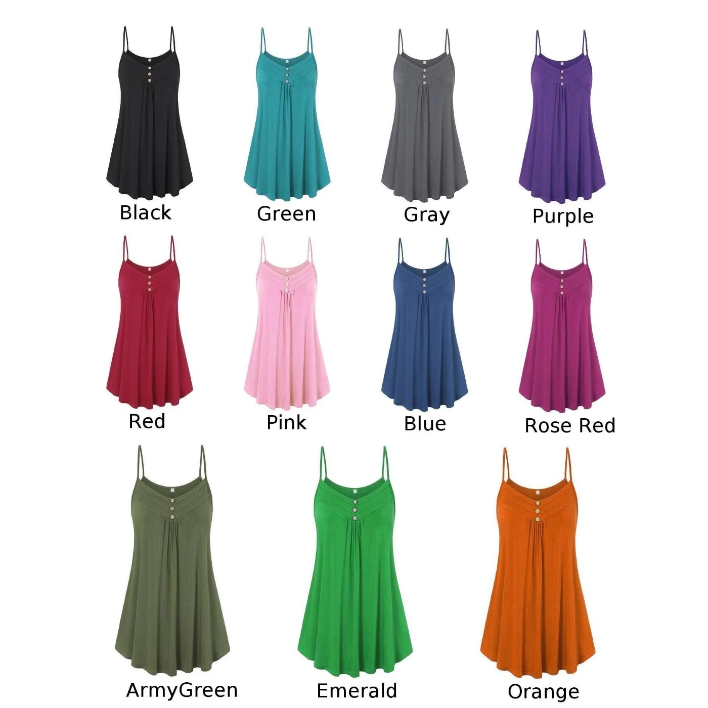 Мода дамы простой жилет Топ Спагетти ремень Cami Tank Strappy Camisole Топы