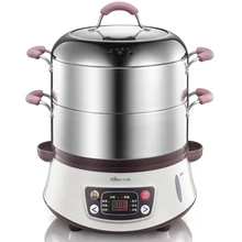 Bear Multifunctional Stainless Steel Electric Steamer Set Timer 8 Liters Large Capacity Electric Food Steamer DZG