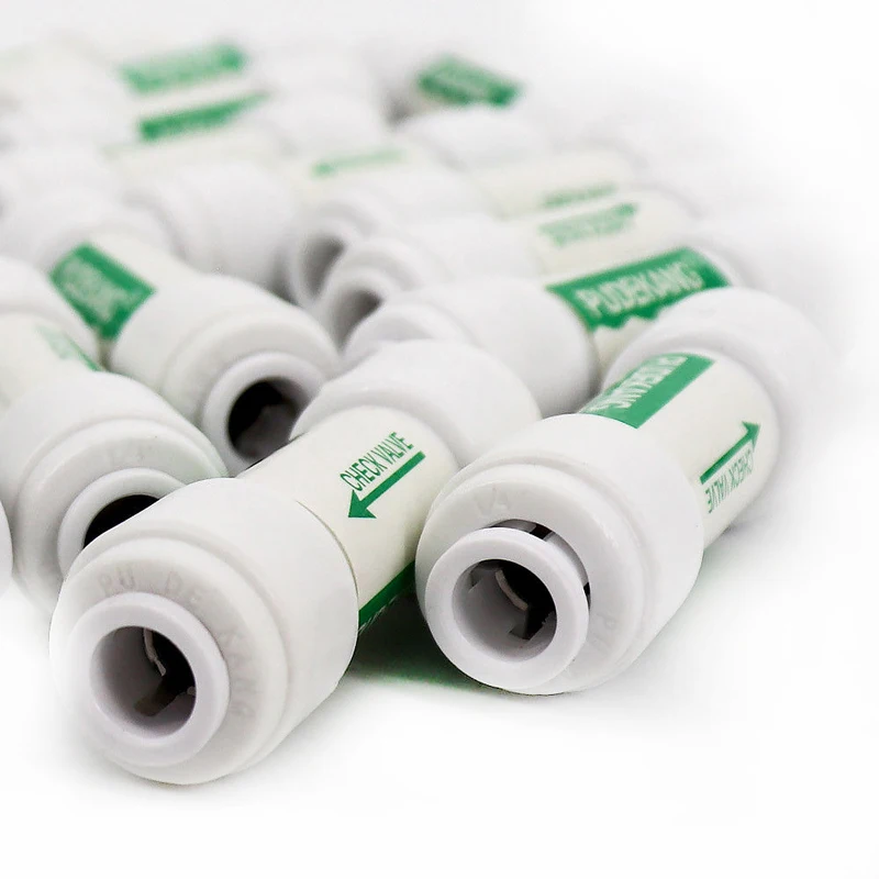 New 1/4" Quick-fit Check Valve Push In Check Valvefor Non Return Water Reverse Osmosis System Filters