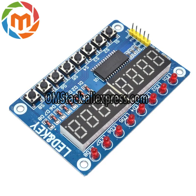 TM1638 модуль ключ Дисплей для AVR Arduino Новые 8 битный цифровой светодиодный трубки