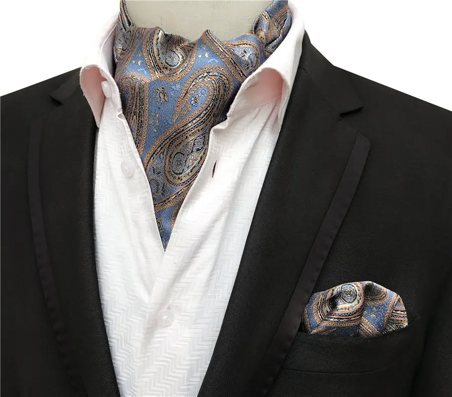 Designer Men's Formal Scarf Set Wedding Party Neckerchief Sets with Handkerchief Pocket Square man scarf