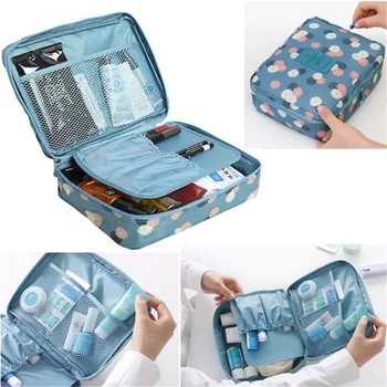 

1 Piece New Arrival Blue Flower Women Makeup Cosmetics Tool (22*18*8cm)