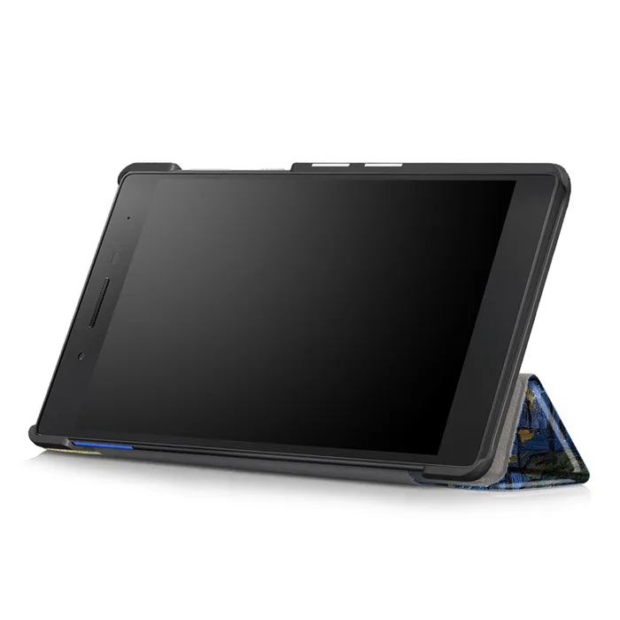 Протектор экрана из закаленного стекла+ ПУ-чехол для lenovo Tab4 Tab 4 7 эфирные TB-7304F TB-7304X " планшета(Tab7 эфирные