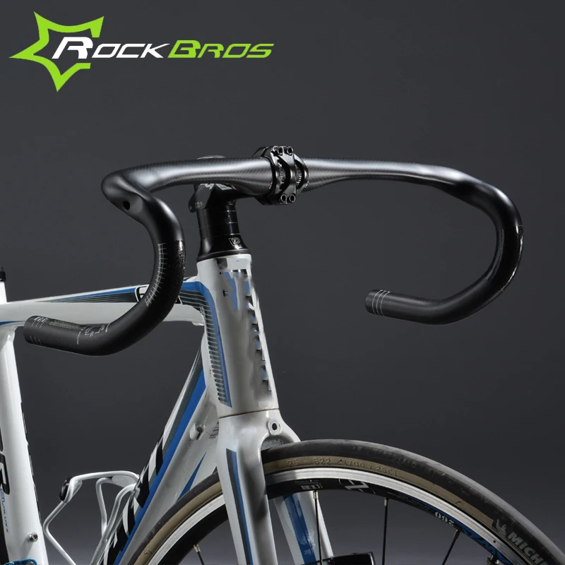 

ROCKBROS Professional Ultralight Carbon Fiber Bicycle Handlebar Racing Road Bike Cycling Handlebar Bent Bar, 400/420/440 31.8mm